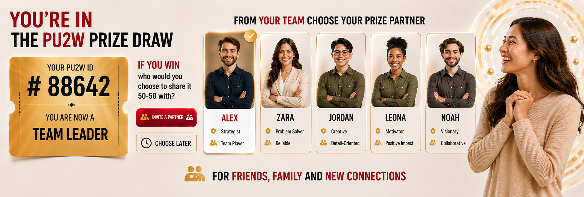 PartnerUp2Win prize partner selection