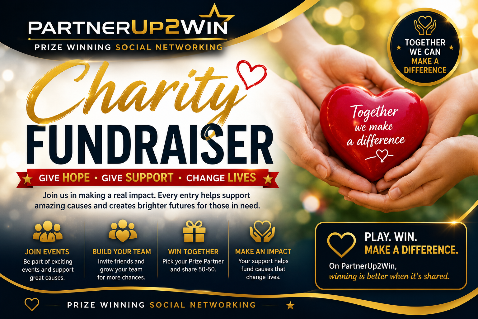 The Charity Fund Raiser PartnerUp2Win Prize Winning Event